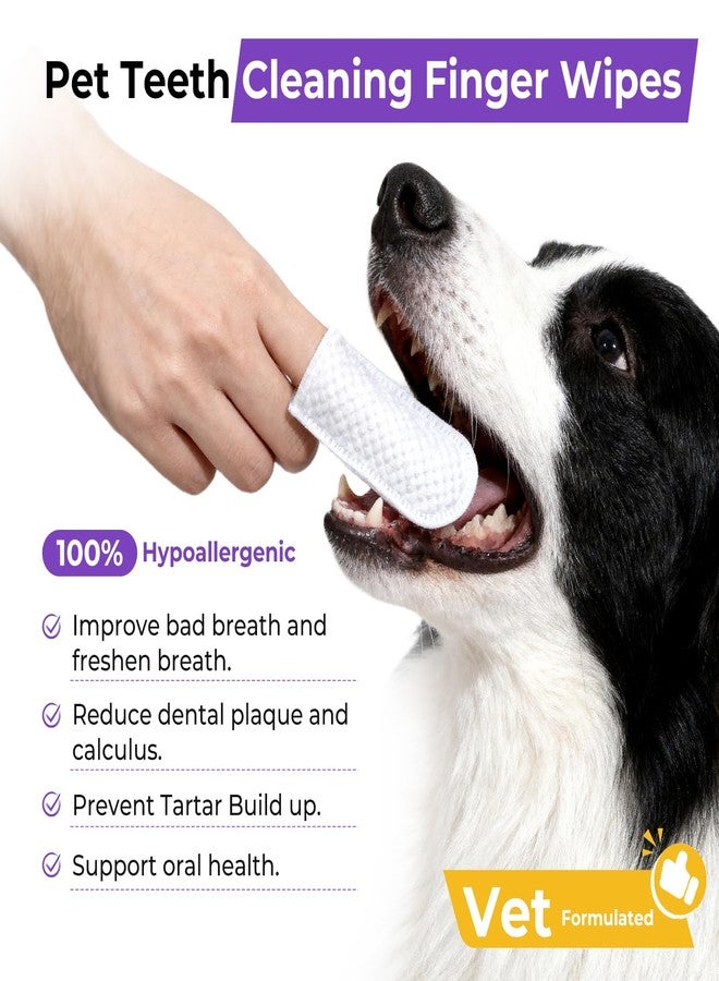 MeCids Pet Cleaning Wipe and Dogs Teeth Cleaning Finger Wipes Set 180PCS, Gentle Pet Wipes for Dogs & Cats Eyes, Ear, Paws, Butt, Face - Image 3